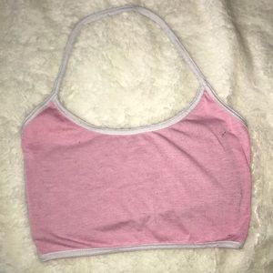 Pink Halter Crop Top